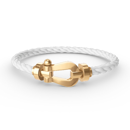 [Basjewels]FORCE LARGE HORSESHOE NO DIAMOND BRACELET GOLD