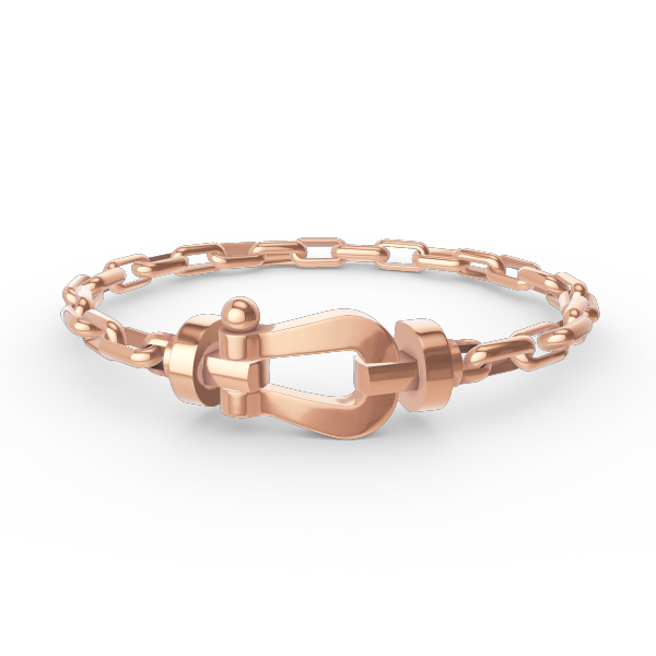 [Basjewels]FORCE LARGE HORSESHOE CLASP  METAL BRACELET