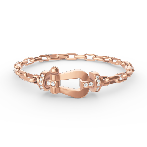 [Basjewels]FORCE LARGE HORSESHOE CLASP  METAL BRACELET