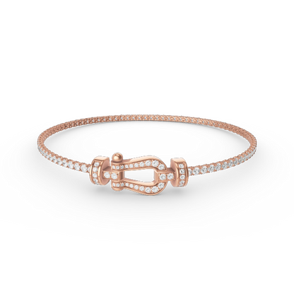 [Basjewels]FORCE  HORSESHOE  DIAMOND TENNIS BRACELET