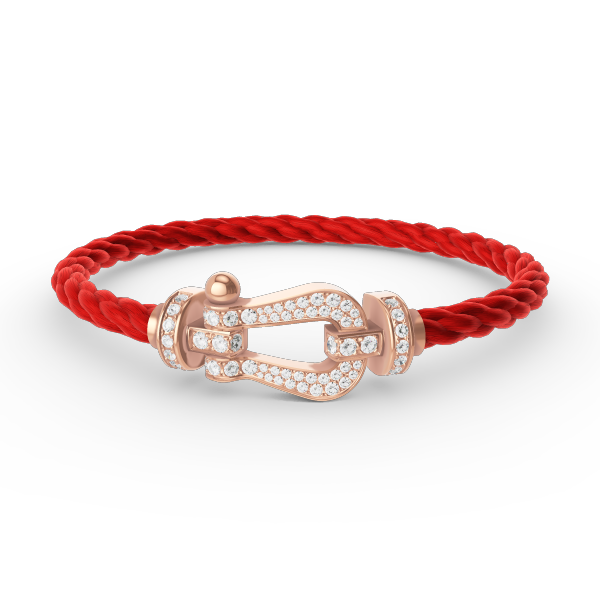 [Basjewels]FORCE LARGE HORSESHOE FULL DIAMOND BRACELET ROSE GOLD