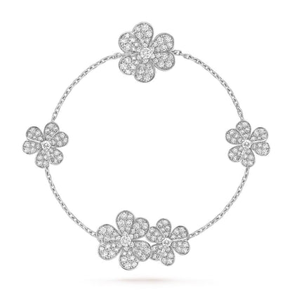 [basloveJW]FRIVOLE SILVER 5 FLOWERS BRACELET