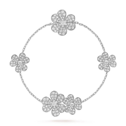 [basloveJW]FRIVOLE SILVER 5 FLOWERS BRACELET