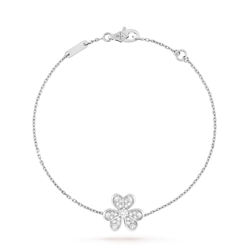 [basloveJW]FRIVOLE SILVER FLOWER DIAMOND BRACELET