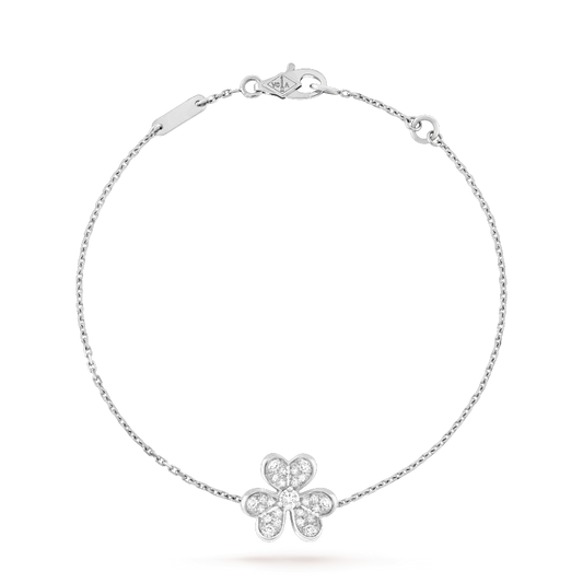 [basloveJW]FRIVOLE SILVER FLOWER DIAMOND BRACELET