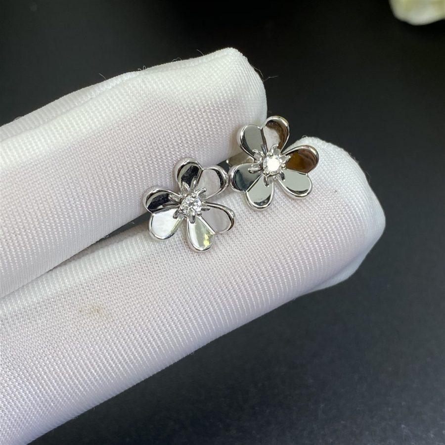 [basloveJW]FRIVOLE MINI SILVER FLOWER EARRINGS