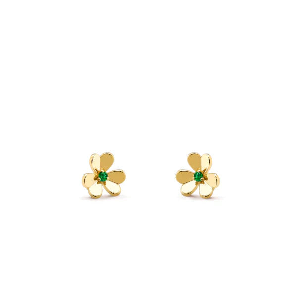 [basloveJW]FRIVOLE  FLOWER MALACHITE EARRINGS