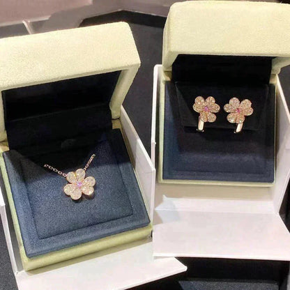 [basloveJW]FRIVOLE ROSE GOLD FLOWER DIAMOND NECKLACE