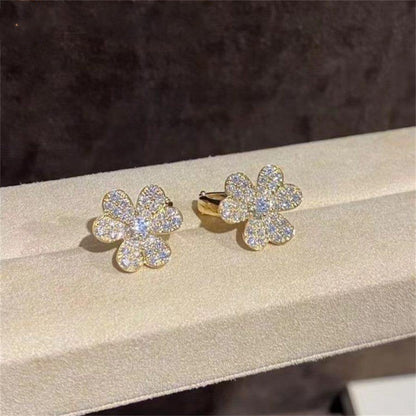 [basloveJW]FRIVOLE GOLD FLOWER DIAMOND EARRINGS