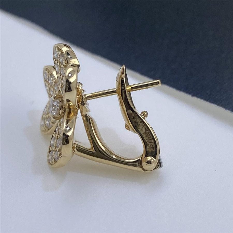 [basloveJW]FRIVOLE GOLD FLOWER DIAMOND EARRINGS