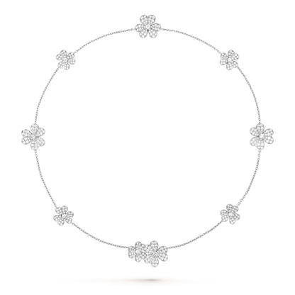 [basloveJW]FRIVOLE SILVER 9 FLOWERS NECKLACE