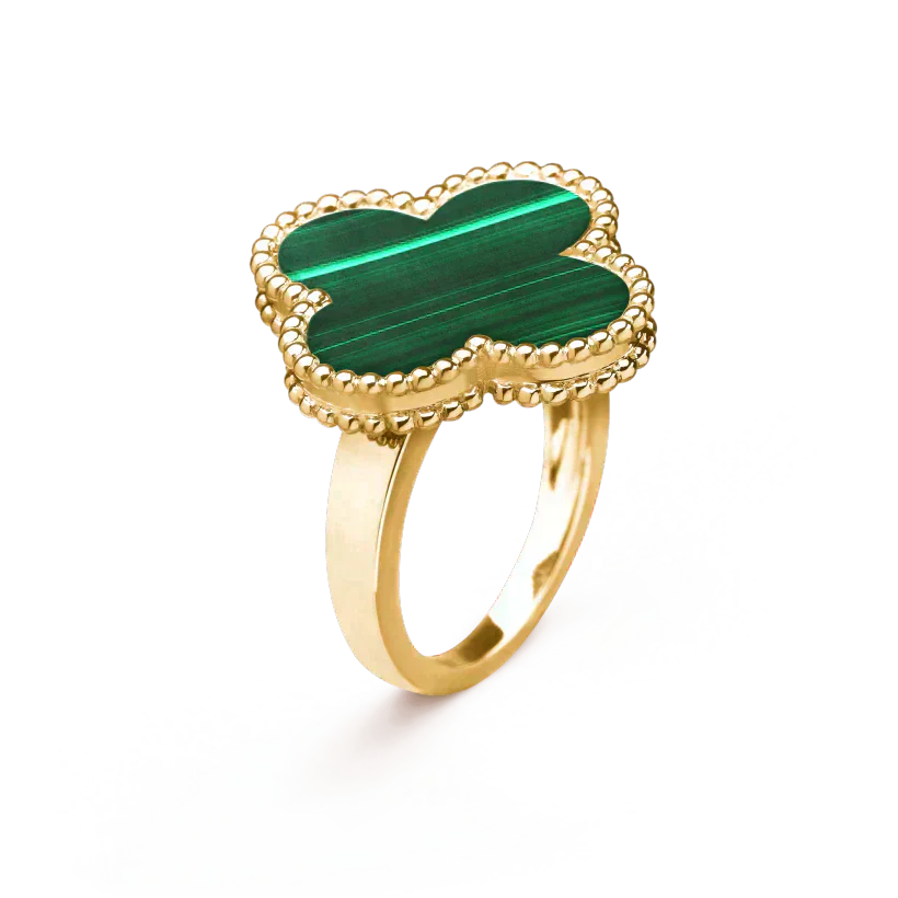 [basloveJW]CLOVER MALACHITE RING