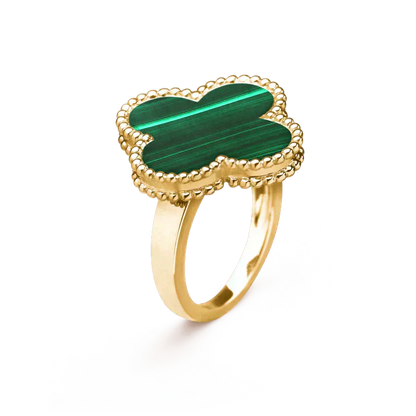 [basloveJW]CLOVER MALACHITE RING