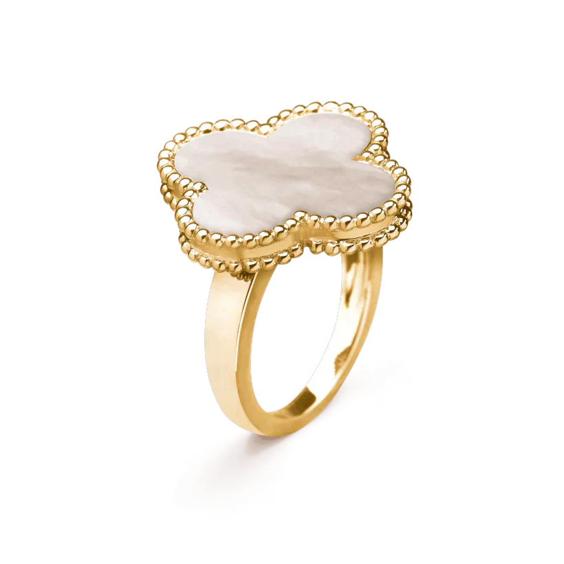 [basloveJW]CLOVER WHITE MOP RING