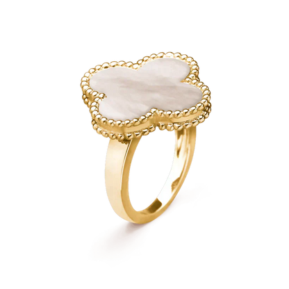 [basloveJW]CLOVER WHITE MOP RING