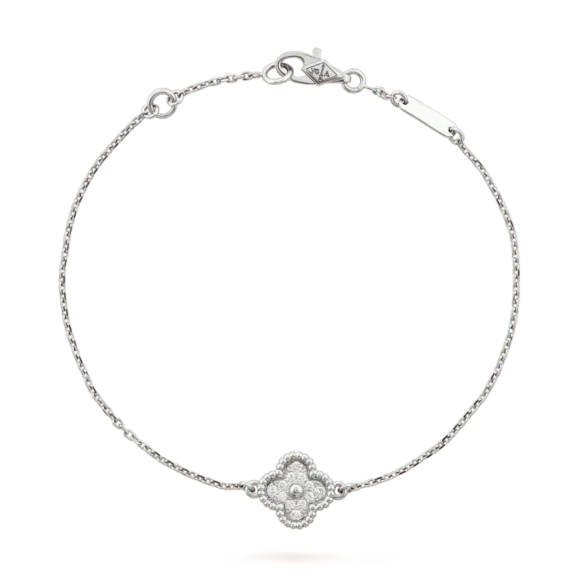 [basloveJW]CLOVER  SINGLE FLOWER BRACELET SILVER