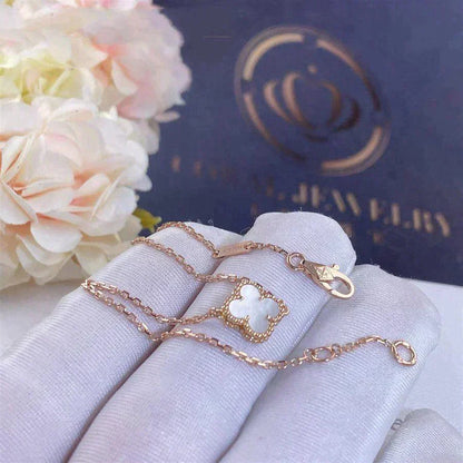 [basloveJW]CLOVER WHITE MOP SINGLE FLOWER BRACELET