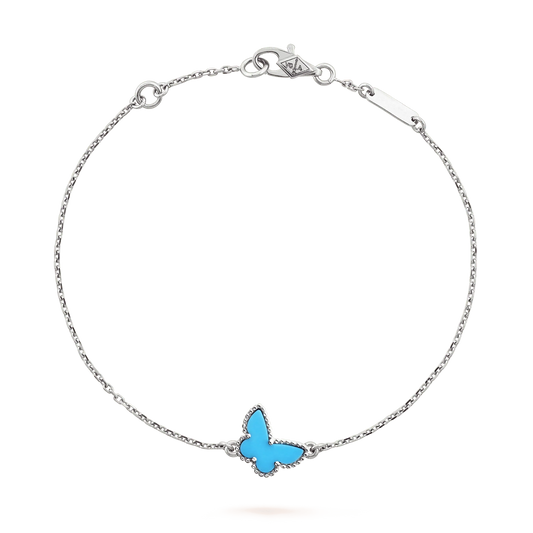 [basloveJW]BUTTERFLY TURQUOISE BUTTERFLY BRACELET SILVER