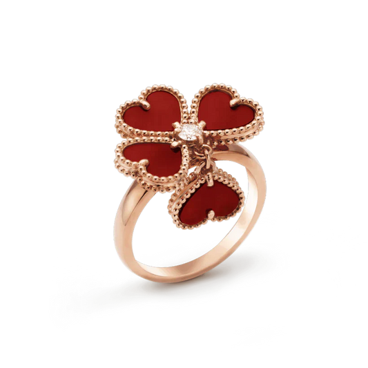 [basloveJW]SWEET CLOVER CARNELIAN RING