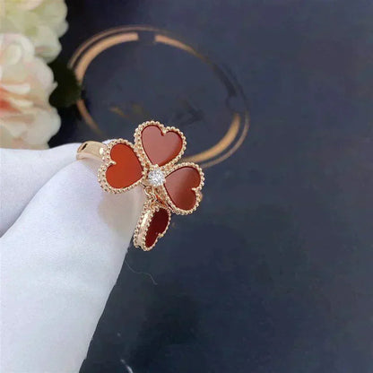 [basloveJW]SWEET CLOVER CARNELIAN RING