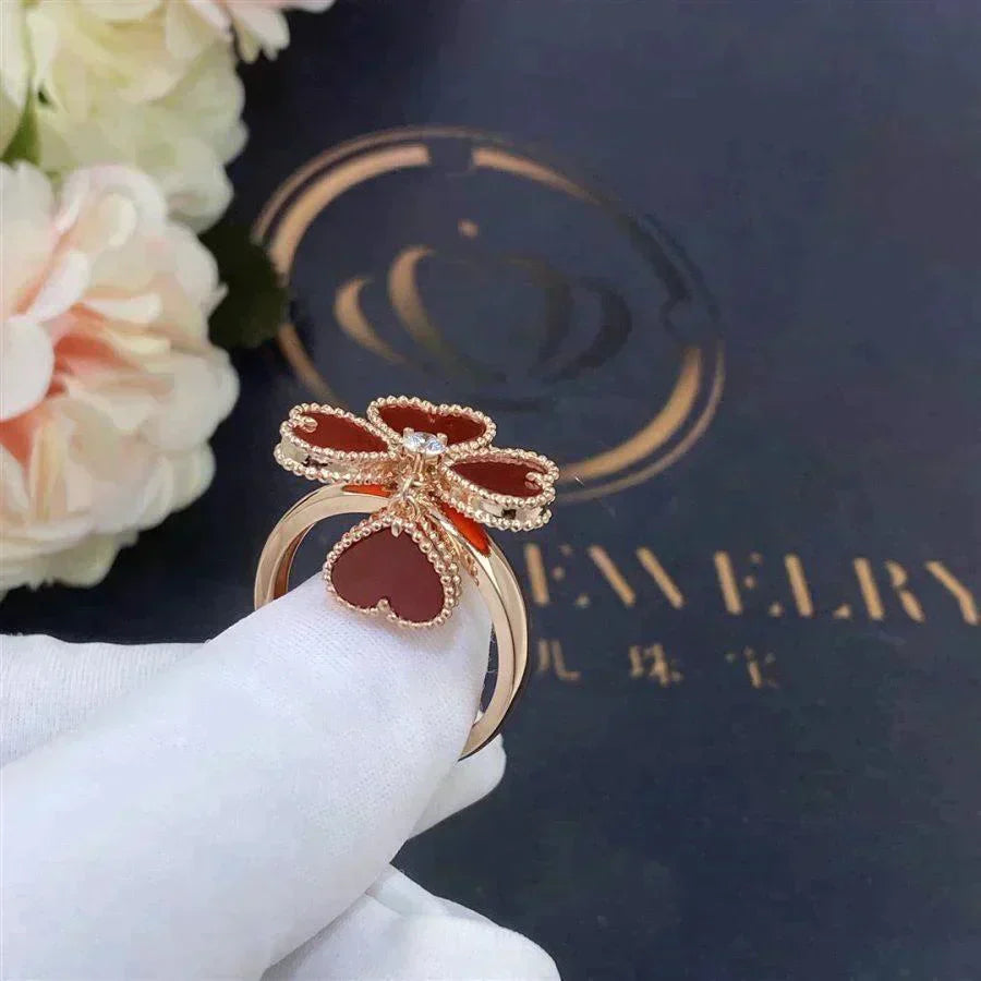 [basloveJW]SWEET CLOVER CARNELIAN RING