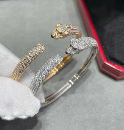 [basloveJW]PANTHERE FULL DIAMOND OPEN BRACELET