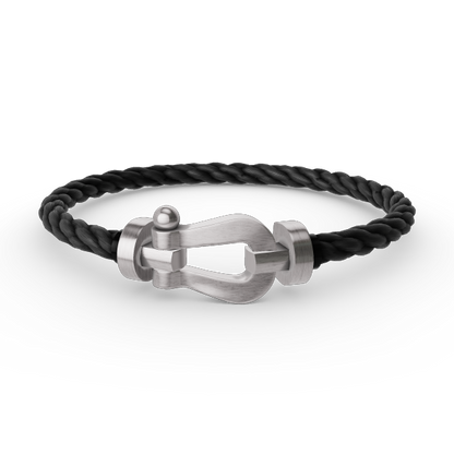 [Basjewels]FORCE LARGE HORSESHOE NO DIAMOND BRACELET SILVER